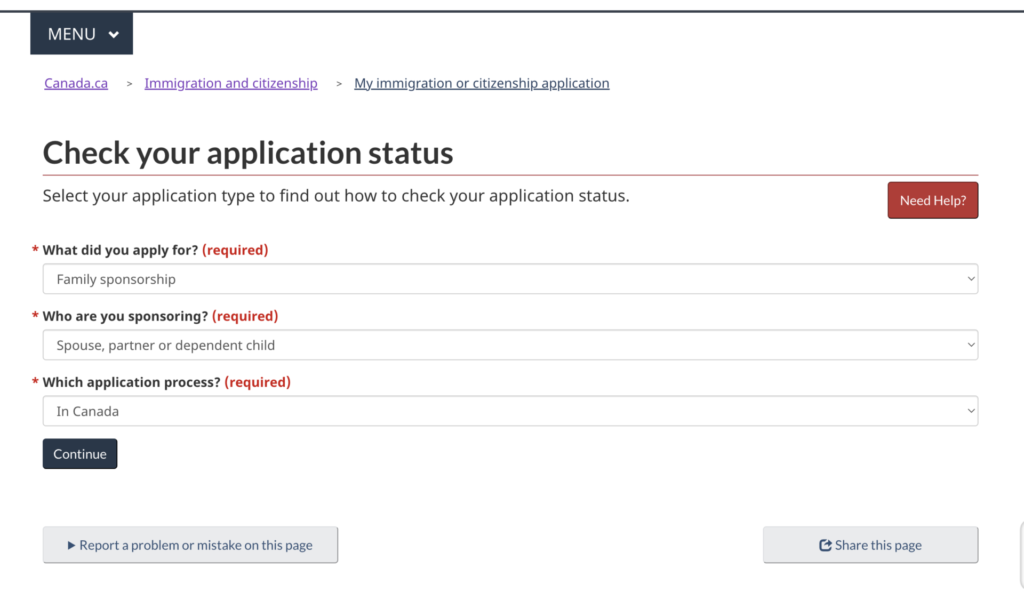 Check your application